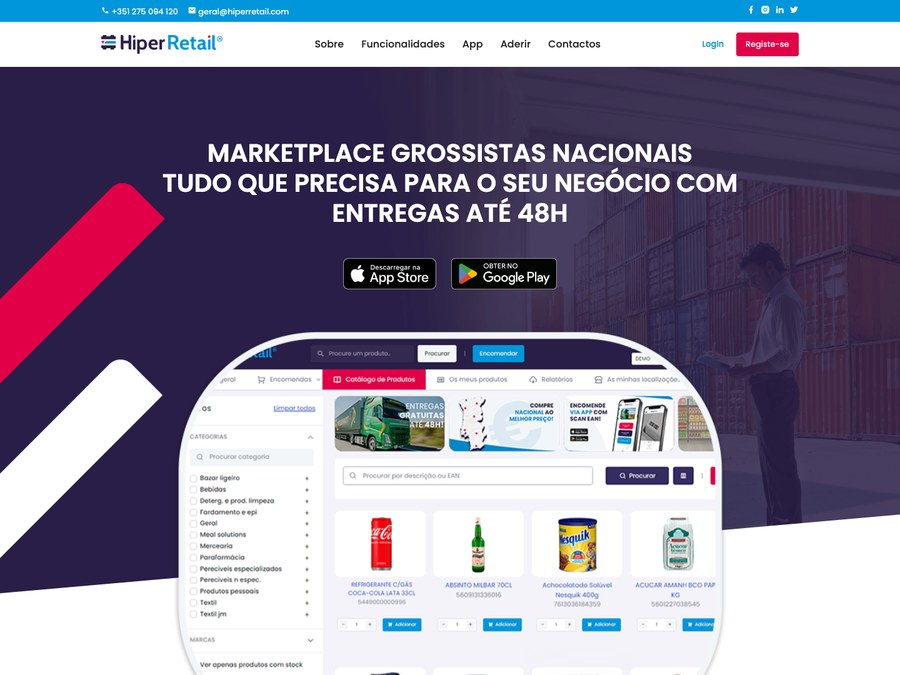 Página inicial de HiperRetail